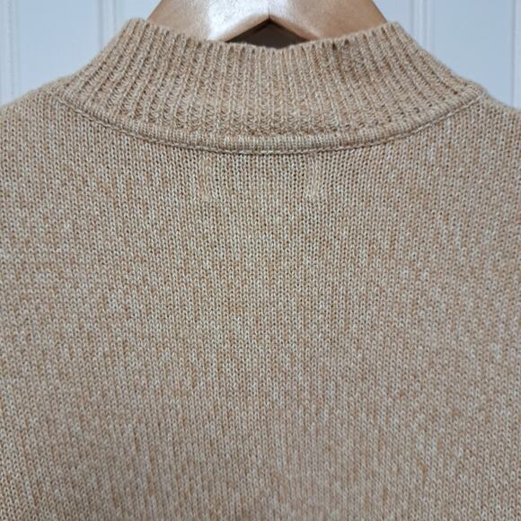 VTG Alfred Dunner Full Zip Sweater Womens PL Beige Knit Cardigan Embroidered 90s - Picture 9 of 15